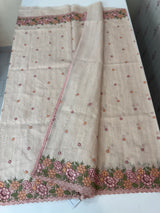 Embriodery Kota Silk Cutwork saree SBLCYTM - Pastel PeachPink