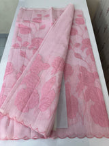 Jute linen saree with applique work MSH152