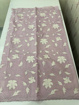 Mul chanderi applique work saree  MSH146 Lavender