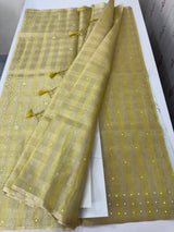 Tissue silk saree with foil work MSH214