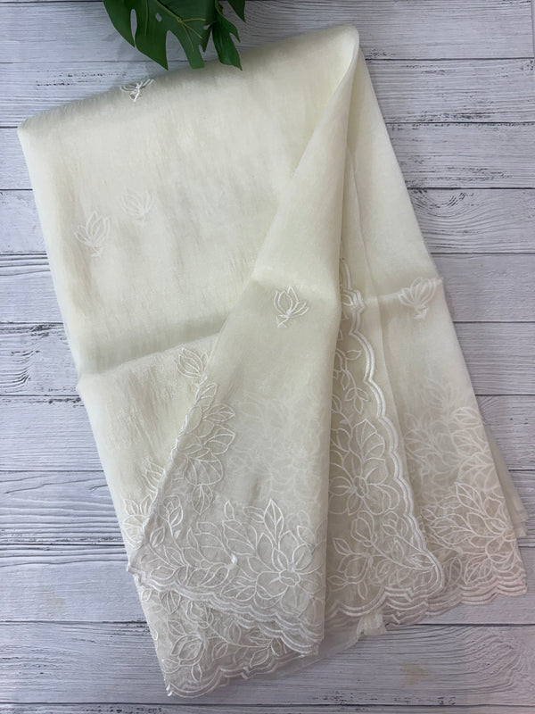 Tissue Organza saree MS14051 - Offwhite