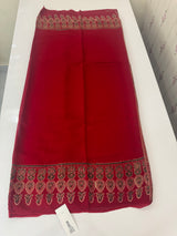 Pure Ajrakh Georgette saree MGS76 _ Red