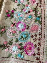 Handworked Blended tussar silk saree with handworked blouse MS90543