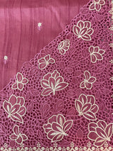 Cutwork Semi tussar saree MTSS674 DarkOnion