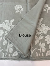 Soft kota silk saree with applique work MS15017- Grey