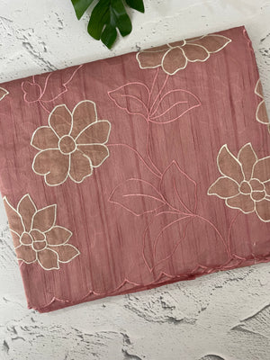 Blended tussar saree with applique work MTSS459