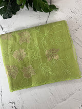 Tissue Silk applique work saree MSH120