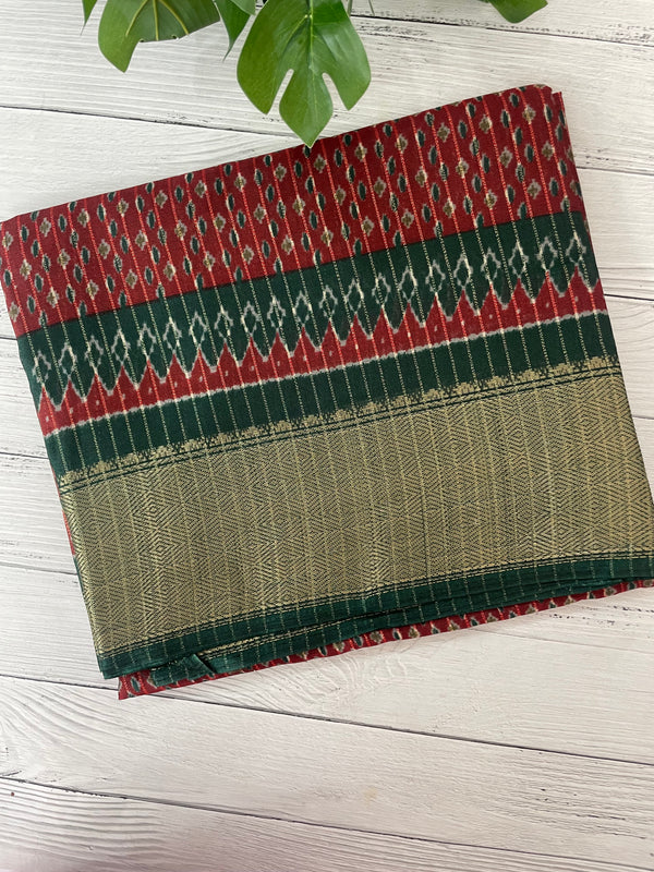Semi silk saree with zari border MS99789