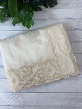 Mul chanderi saree with applique borders MSH111 -Offwhite