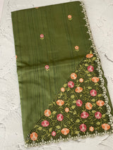 Cutwork Semi tussar saree MTSS680