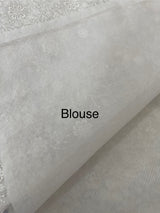 Premium Kota Moonga checks saree with embriodery MSH277 - White(2)