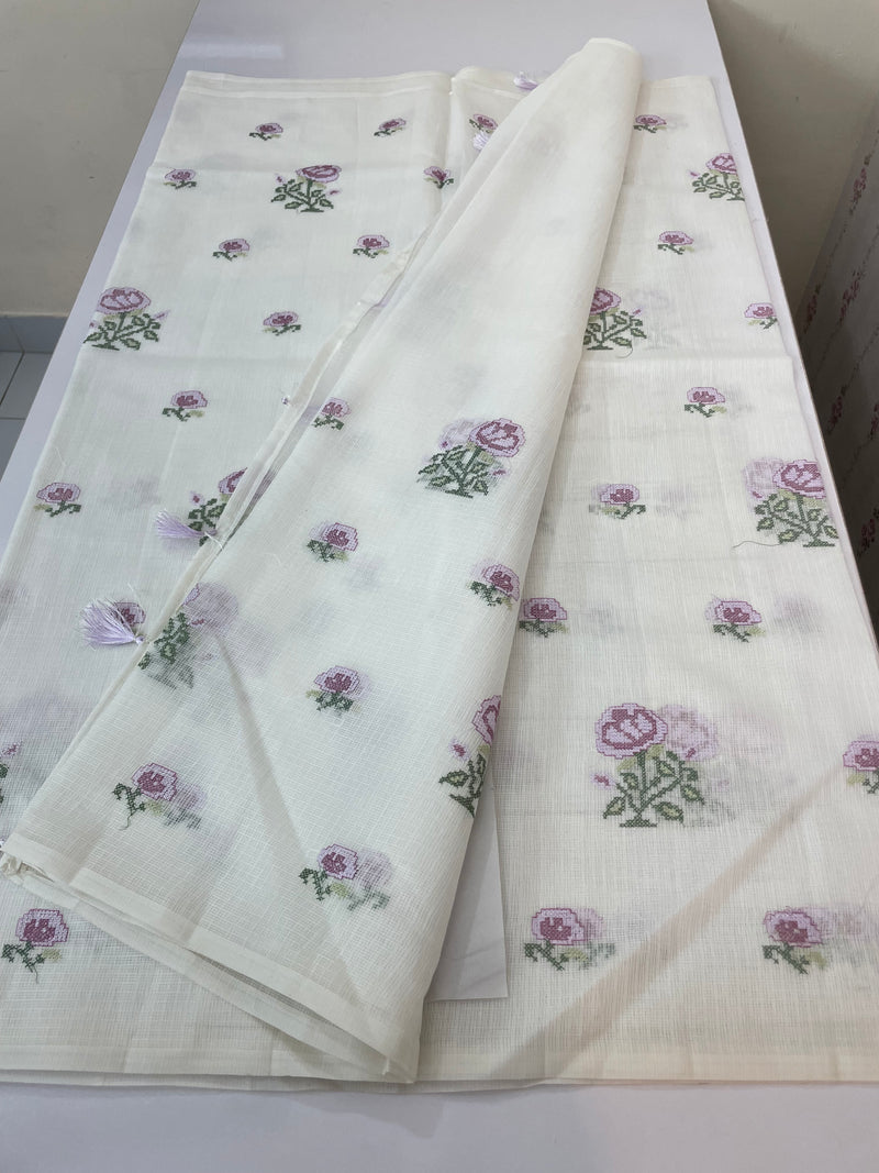 Silky kota embroidery saree MSK654