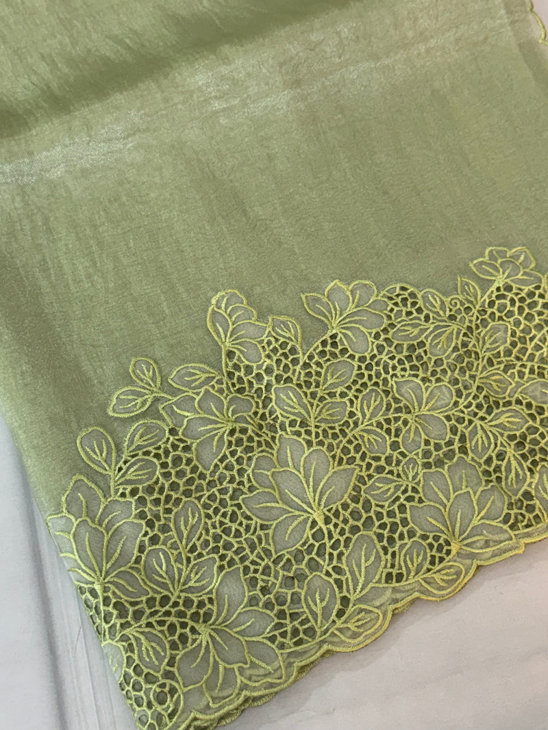 Cutwork Tissue Organza saree MS14154