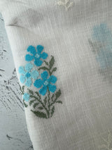 Lightweight NetKota saree with cross stitch embroidery MS6868