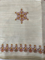 Blended semi tussar silk saree with embroidery MSJ679(4)