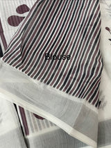 Semi linen saree with digital prints  MLS8766