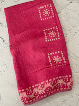 Semi soft silk saree with batik prints MSB555