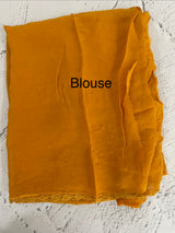 Chiffon georgette saree with corchet work - MS7633 MustardYellow