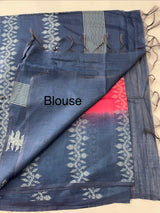 Bhagalpuri Semi tussar saree with contrast pallu and blouse MS899