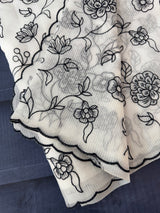 NetKota embriodery saree  MSH119 Black & White
