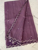 Cutwork Semi tussar saree MTSS680