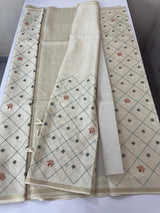 Blended soft tussar silk saree MS90577- Beige