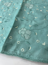 Soft kota silk saree with embriodery and organza applique work  MS14509- Blue