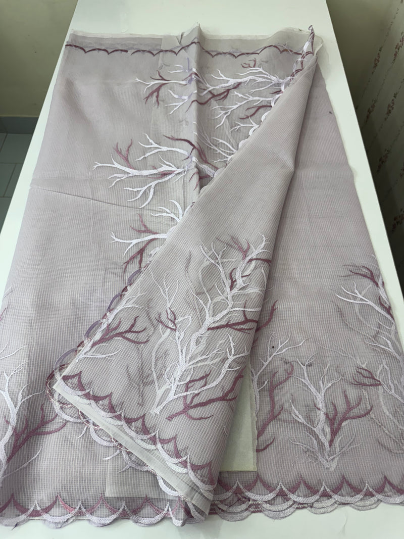 Kota silk embroidery saree  MSH125- Lavender