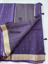Tussar mix Semi silk saree with small buttas MSS8930