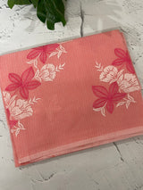 Kota checks saree with embroidery MS7699 - PeachyPink