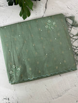 Fancy Chanderi silk saree with blouse MFC213
