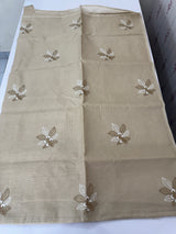 Kota  checks saree with embroidery - MS7679 Beige