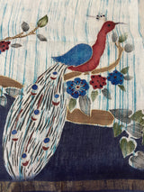 Semi tussar saree with hand painting, kanta embroidery and Pita work MS3433