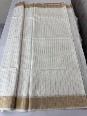 Soft blended tussar saree MKT121 - lines
