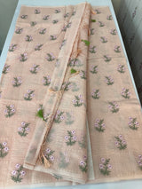 Netkota embriodery saree MS1496 PastelPeach