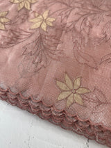 Tissue Silk applique work saree MSH120 Lilac