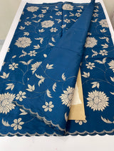 Malai chanderi saree with applique work MSM6201