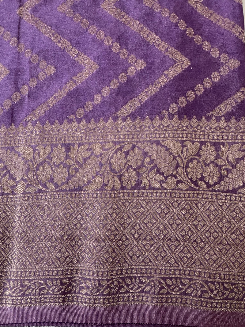 Semi Banarasi Georgette saree MKGS721 Lavender
