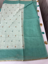 Ombre semi Linen Saree - MSL1514