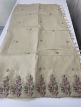 Soft crush chiffon saree with embroidery MCH390
