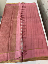 Semi soft Matka silk saree with borders MSS599 Pink
