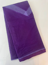 Supernet saree with crochet work and lace border MCJ5433 (V shape Crochet)