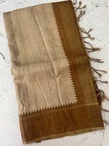 Semi silk saree with contrast borders MSS487