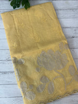 NetKota saree with tissue applique work MS15145 - PastelYellow