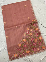 Cutwork Semi tussar saree MTSS680