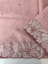 Soft kota silk saree with embriodery MS15031- PeachPink