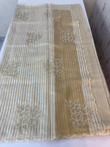 Semi chanderi tissue saree with applique work-  MSH9556(3)