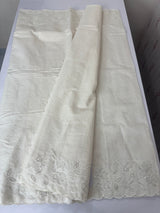 Mul chanderi saree with applique borders MSH111 -Offwhite