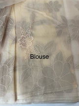 Soft organza saree with tissue appliqué work - MSH916 PastelPeach