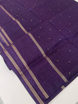Tussar mix soft silk saree with Retta pettu borders - MST988 Purple